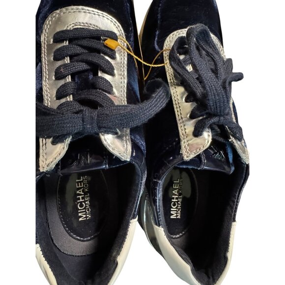 Michael Kors Royal Blue Velvet Tennis Shoe Size‎ 7.5 NWOB - Picture 2 of 11